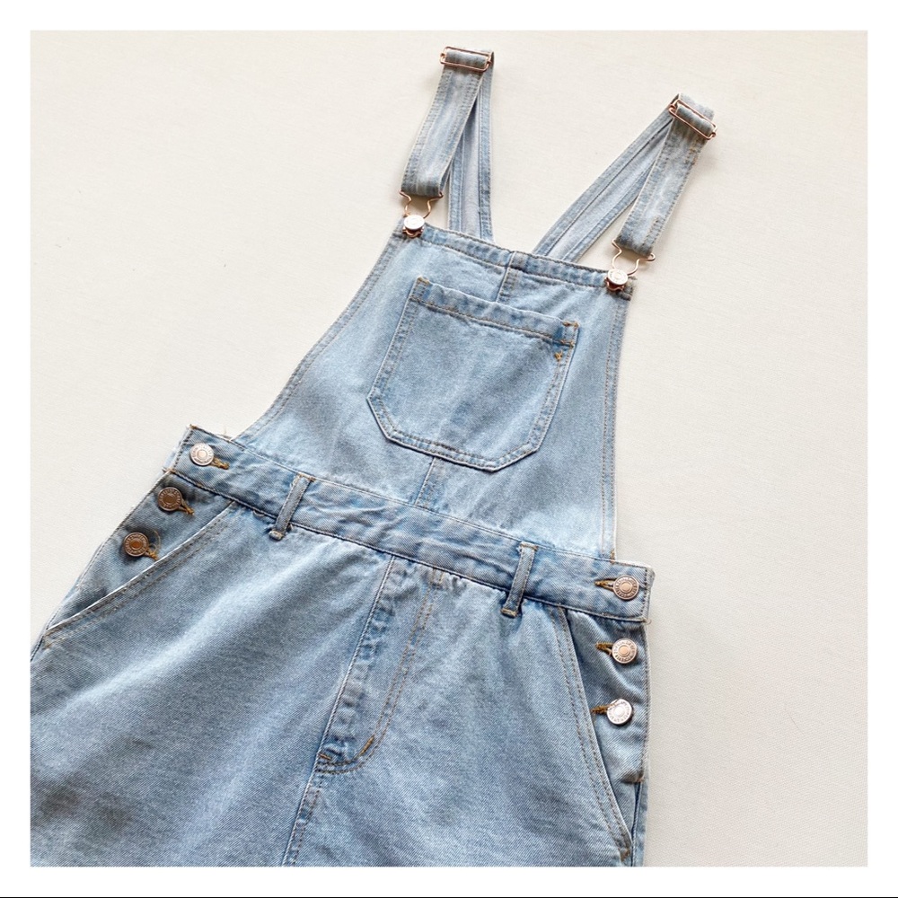 Forever 21 Denim Overall Mini Dress - Picture 3 of 13